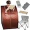Steamspa Portable 1-Person Home Sauna Tent with Infrared Heating and Digital Control in Brown Finish SP-SS0002-1P - alternate 1